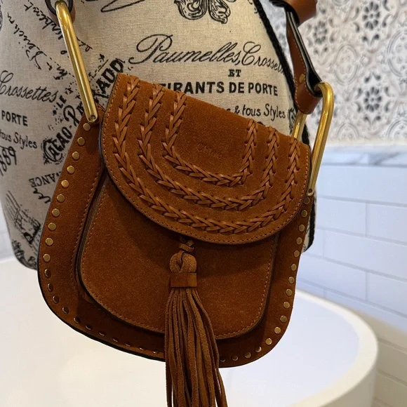 Chloe Tan Leather Crossbody Bag HUDSON MINI - Picture 8 of 12